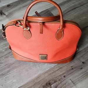 Dooney & Bourke Orange/Brown Satchel